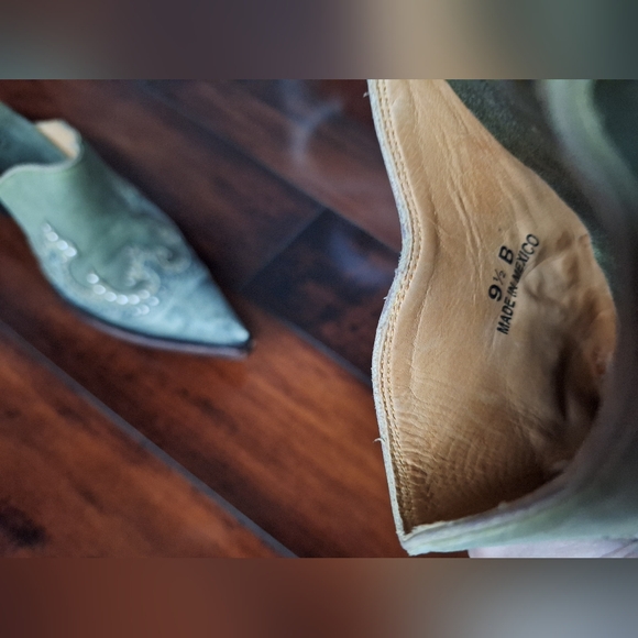 Old Gringo Mules Women Sz 9.5 B Leather Point toe Mid Heel Western - Picture 9 of 9